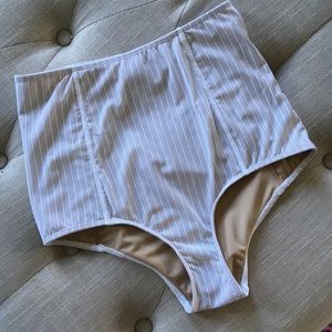 Kortni Jeane high waist lace swim bottoms.